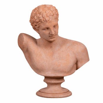 Büste des Hermes aus Terracotta – Klassische Skulptur in 50 cm Höhe